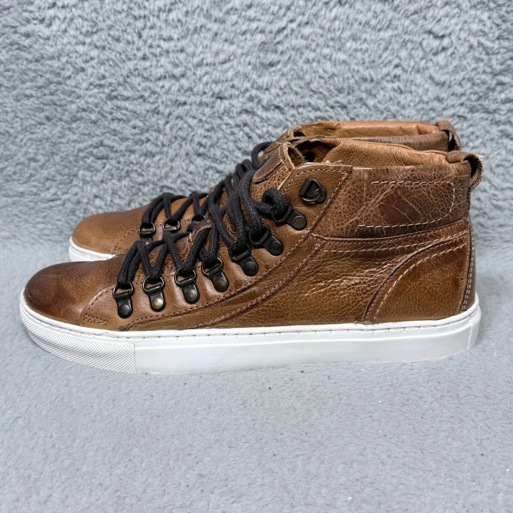 Freebird Shelby Mens Size 9 High Top Sneakers Distressed Brown Leather Lace Up